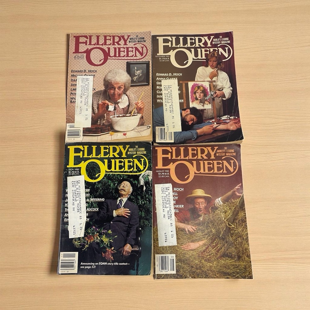 Lot 4 Ellery Queen Mystery Magazine 1985 Aug Sept Oct Nov Vintage Digest Digest